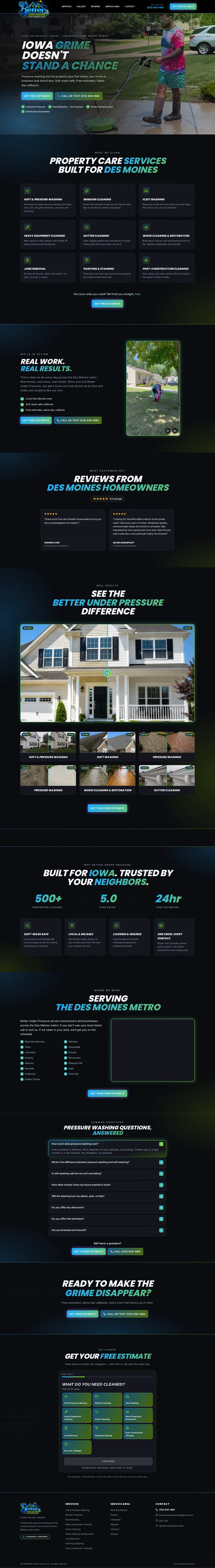 Better Under Pressure website screenshot