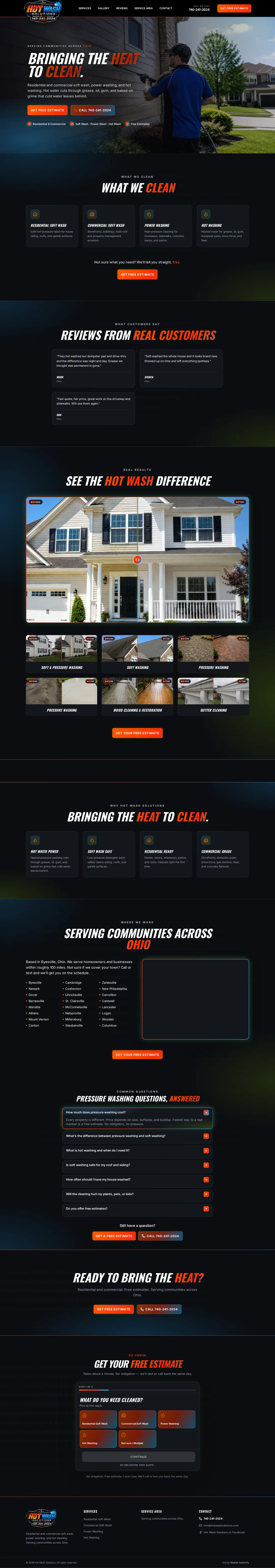 Hot Wash Solutions website screenshot